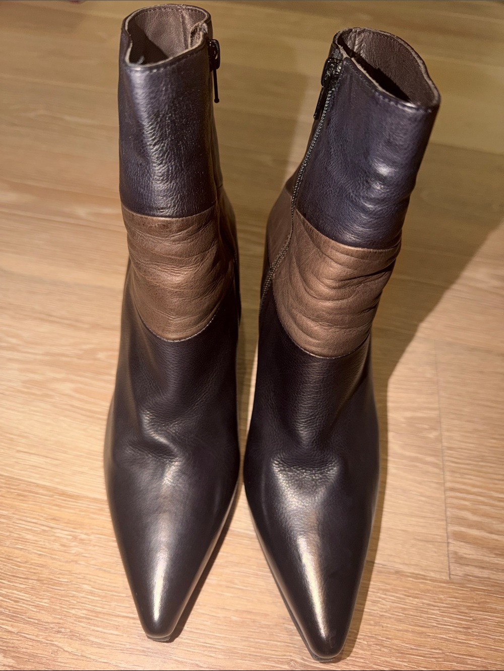 Women’s Black Pointed-Toe Ankle Boots